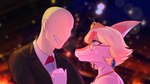 5_fingers anthro bald biped black_clothing black_jacket black_topwear blonde_hair blurred_background bone_frill bow_tie clothing collared_shirt crown dress_shirt duo ear_piercing ear_ring eyebrows female fingers frill_(anatomy) gem green_eyes hair happy headgear human_on_anthro humanoid_hands interspecies jacket jewelry looking_at_another male male/female medium_hair multicolored_body multicolored_scales necklace orange_body orange_scales piercing prom raised_inner_eyebrows red_bow_tie ring_piercing romantic romantic_couple scales shirt side_view smile suit tiara topwear two_tone_body two_tone_scales white_body white_clothing white_scales white_shirt white_topwear deadassspider cavemanon_studios goodbye_volcano_high snoot_game anon_(snoot_game) naomi_(gvh) dinosaur hadrosaurid human mammal ornithischian ornithopod parasaurolophus prehistoric_species reptile scalie 16:9 colored hi_res shaded widescreen