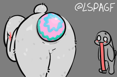 anal_oviposition anus balls blush butt covering covering_face duo easter_egg egg egg_in_ass genitals holidays jaw_on_ground male male/male oviposition rear_view stretched_anus lspagf easter lagomorph leporid mammal rabbit hi_res
