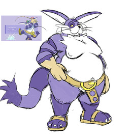 anthro belly belt belt_buckle breasts buckle clothing footwear footwear_only male moobs mostly_nude nipples overweight overweight_male sandals shoes simple_background solo tail whiskers white_background yellow_sclera apolonoise sega sonic_the_hedgehog_(series) big_the_cat domestic_cat felid feline felis mammal absurd_res hi_res