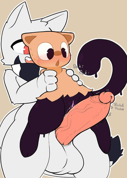 anthro arm_tuft armless balls big_balls black_body black_markings black_scarf black_tail bodily_fluids clothing dipstick_tail duo elbow_tuft facial_markings facial_tuft female genital_fluids genitals head_markings heartbeat looking_down male male/female markings onomatopoeia open_mouth orange_body outline pattern_clothing pattern_scarf penis pink_penis red_eyes scarf sex shoulder_tuft simple_background sound_effects standing standing_sex stitch_(sewing) striped_clothing striped_scarf stripes sweat tail tail_markings tan_background text throbbing throbbing_penis tuft vaginal_fluids vein veiny_penis vulva white_balls white_scarf defunctumbra umbra_(defunctumbra) felid feline mammal 2023 hi_res