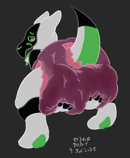 ambiguous_gender anthro biped black_background blush blush_lines clothed clothing crouching diaper diaper_only digitigrade excessive_feces feces hands_on_crotch heart_eyes heart_symbol hyper hyper_feces looking_back machine masturbation masturbation_through_clothing open_mouth pawpads pink_diaper raised_tail rear_view rubbing rubbing_diaper screen screen_face simple_background soiled_diaper soiling solo stained_diaper tail text tongue tongue_out topless unclean_diaper used_diaper wearing_diaper young m3g4 mythology mylo_(mudbuttmylo) android dragon mythological_creature mythological_scalie robot scalie 2025 alternate_version_at_source artist_name dated digital_media_(artwork) flat_colors hi_res sketch