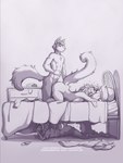 2024 absurd_res alicia_(jay_naylor) anthro anthro_on_anthro anthro_penetrated anthro_penetrating anthro_penetrating_anthro bed bottomless bottomless_anthro bottomless_female breasts brother_(lore) brother_and_sister_(lore) butt canid canine clothed clothing conditional_dnp eavesdropping felid female female_penetrated fingering fingering_self fox francine_(jay_naylor) francis_(jay_naylor) fur furniture group hair heart_symbol hi_res jay_naylor lying male male/female male_penetrating male_penetrating_female mammal masturbation nude on_bed on_front pantherine penetration pillow pillow_hug sex sibling_(lore) sister_(lore) sketch snow_leopard text trio under_bed url vaginal vaginal_masturbation voyeur