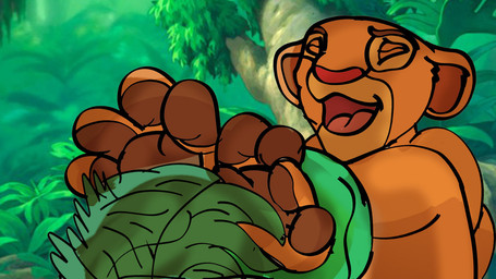 anthro anthrofied brown_pawpads eyebrows eyes_closed feet female foot_fetish foot_focus fur laugh leaf open_mouth open_smile orange_body orange_fur pawpads red_nose smile solo tickle_fetish tickle_torture tickling tickling_feet tongue vine_bondage feetandpaws2017 disney the_lion_king nala_(the_lion_king) felid lion mammal pantherine 16:9 source_request unavailable_at_source widescreen