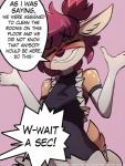 2019 alexis_(vulpessentia) anthro blush cervine clothed clothing comic deer dialogue digital_media_(artwork) english_text female foxinshadow hair heart_symbol hi_res maid_uniform mammal new_world_deer red_hair shaded simple_background solo speech_bubble text uniform white-tailed_deer