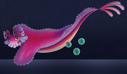 animal_genitalia antenna_hair belly cloaca egg female feral genitals hair levitation oviposition pink_body solo space star tan_belly zero_gravity cyadical disney elio_(pixar) pixar ambassador_questa alien hi_res