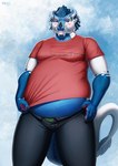 anthro blush clothed clothed_anthro clothed_male clothing clothing_pull fully_clothed fully_clothed_anthro fully_clothed_male green_clothing green_underwear male moobs overweight overweight_anthro overweight_male partially_covered_belly pulling_shirt pulling_shirt_down red_clothing red_shirt red_topwear shirt shirt_pull simple_background tail topwear topwear_pull unbuttoned_pants underwear visible_underwear azsola mythology regil_(azsola) dragon mythological_creature mythological_scalie scalie digital_drawing_(artwork) digital_media_(artwork) hi_res signature