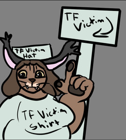 anthro clothing ear_tuft fangs female hat headgear headwear pointing_at_sign shirt sign teeth topwear tuft whiskers ishitmypants soyjak frost_(ishitmypants) caracal caracal_(genus) felid feline mammal flat_colors letterbox meme sketch