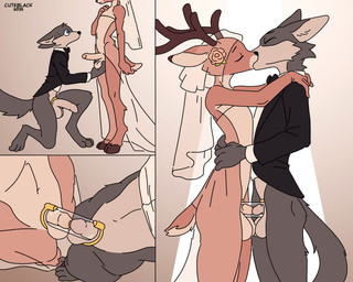 anthro antlers applying_chastity_device ball_fondling balls balls_touching bdsm belly big_balls big_penis biped blue_eyes bondage bottomless bound bound_frottage bound_together bow_tie bride chastity_cage chastity_device chinese_cock_trap clothed clothing cobondage crossdressing dress duo erection femboy flaccid flower fondling foreskin french_kissing frottage furgonomics genitals glans gold_(metal) gold_chastity_cage gold_chastity_device high-angle_view horn hug humanoid_genitalia humanoid_penis ineffective_clothing interspecies kissing kneeling linked_penises looking_at_another looking_up_at_partner making_out male male/male male_anthro marriage_proposal mutual_chastity navel orgasm_denial penile penis penis_size_difference penises_touching plant predator/prey pressed_against romantic romantic_couple sex shared_chastity_device solid_chastity_cage standing stuck_together suit text touching_tips translucent translucent_chastity_cage translucent_clothing unusual_chastity veil wearing_chastity_cage wearing_chastity_device wedding wedding_dress wedding_veil cuteblack get_along_cage canid canine canis cervine deer mammal red_deer wolf 2025 5:4 artist_name comic dated hi_res