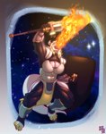 5_fingers 5_toes anthro armor barefoot biped blonde_hair breath_powers claws elemental_manipulation feet female finger_claws fingers fire fire_breathing fire_manipulation hair holding_object holding_shield holding_weapon horn muscular muscular_anthro muscular_female paws shield simple_background solo space star tail toe_claws toes weapon modem_redpill dungeons_and_dragons hasbro mythology wizards_of_the_coast lady_myra_(yellowprism644) dragon dragonborn_(dnd) mythological_creature mythological_scalie scalie 2024 digital_drawing_(artwork) digital_media_(artwork) hi_res