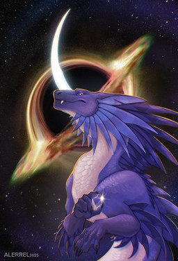 black_hole blue_body blue_scales female feral horn lavi_varlek_alim light_horn scales solo space star alerrel artfight artfight2025 mythology aquatic_dragon dragon marine mythological_creature mythological_scalie scalie 2025 half-length_portrait hi_res portrait