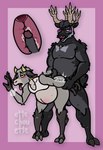 andromorph anthro bovid caprine deer duo ettechouette goat hi_res intersex male mammal pregnant pregnant_andromorph pregnant_intersex pregnant_sex sex thick_thighs wide_hips