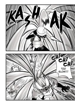 anthro bikini bikini_top breasts claws clothing dialogue duo fancomic female fight gas_mask horn male mask monster_girl_(genre) sharp_teeth swimwear teeth two-piece_swimsuit saizuart one-punch_man one_(manga) raptora animal_humanoid human humanoid lizard_humanoid mammal monster reptile reptile_humanoid scalie scalie_humanoid comic hi_res
