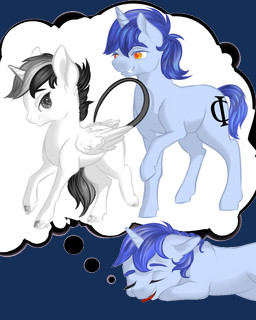 black_mane black_tail blue_body blue_mane blue_tail cutie_mark dream dream_ball feral grey_eyes horn mane orange_eyes pokeball sleeping tail tongue tongue_out white_body wings hasbro my_little_pony mythology nintendo pokemon equid equine mammal mythological_creature mythological_equine unicorn winged_unicorn 4:5 alpha_channel