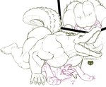 ahegao anal anal_penetration anthro balls big_balls big_butt big_dom_small_sub big_muscles big_penis bodily_fluids butt claws dominant duo eyeless eyes_closed flexible from_front_position genitals holding_butt huge_balls huge_butt humanoid_on_anthro large_penetration legs_up looking_pleasured lying male male/male male_penetrated male_penetrating mating_press motion_lines muscular muscular_anthro muscular_male open_mouth pecs penetration penile penile_penetration penis penis_in_ass saliva saliva_string scales sex simple_background size_difference smaller_penetrated spreading tail teeth syrios netflix stranger_things beck_(syrios) cerberus_the_demogorgon crocodile crocodilian demogorgon humanoid monster monstrous_humanoid reptile scalie 2021 digital_media_(artwork) hi_res