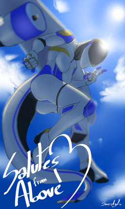 aircraft airplane airplane_wings butt clothing cloud engine female flying footwear high_heels light long_tail low-angle_view machine male midair nipples non-mammal_nipples shoes sky skyscape smile smiling_at_viewer solo sunlight tail thick_tail vehicle white_body wings swerdgh3415 aeromorph living_aircraft living_airplane living_machine living_vehicle 3:5 absurd_res hi_res
