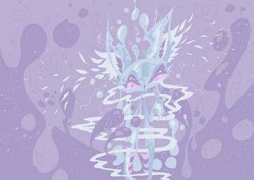 :o abstract_background anthro blue_body blue_fur feathers female fur open_mouth pink_sclera solo naircat domestic_cat felid feline felis mammal 2017 cool_colors digital_drawing_(artwork) digital_media_(artwork) lineless microsoft_paint_(artwork)