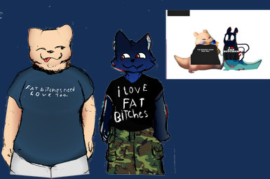 anthro belly big_belly bottomwear camo camo_clothing camo_print cargo_pants cheek_tuft clothed clothing duo facial_tuft female inner_ear_fluff male overweight pants pattern_clothing text tongue tongue_out tuft sandmanmccoy rain_world videocult gourmand_(rain_world) inv_(rain_world) humanoid slugcat slugcat_humanoid alpha_channel english_text hi_res reference_image