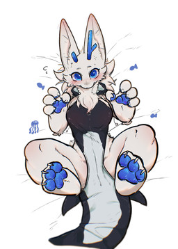 blue_eyes blue_paws female fur looking_at_viewer solo yong_yong_yeee mythology yong_(yong_yong_yeee) dragon furred_dragon furred_scalie mythological_creature mythological_scalie scalie absurd_res hi_res