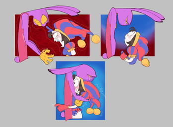 4_fingers angry anthro big_butt bodily_fluids butt clenched_teeth duo female fight fingers gesture hand_gesture head_on_head hug larger_male male pointing pointing_at_another resting_head sad shaking shivering size_difference smaller_female tears teeth yelling twistedfurby glitch_productions the_amazing_digital_circus jax_(tadc) pomni_(tadc) humanoid lagomorph leporid mammal rabbit hi_res