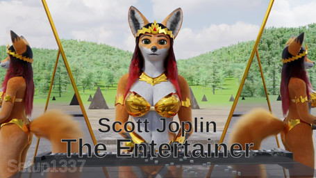 5_fingers anthro clothed clothing day eyebrows female fingers fur gold_(metal) gradient_hair hair keyboard_instrument magic mirror music musical_instrument orange_body orange_fur outside piano playing_music playing_piano solo setup1337 fire_princess canid canine fox mammal red_fox true_fox 16:9 3d_(artwork) 3d_animation animated blender_(artwork) blender_cycles_(artwork) digital_media_(artwork) hi_res huge_filesize long_playtime sound video widescreen