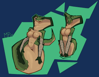 anthro apode bandage bandaged_arm breasts featureless_breasts female female_anthro forked_tongue green_body green_scales legless non-mammal_breasts nude nude_anthro nude_female scales serpentine snake_hood solo tan_body tan_scales tongue ventral_scales wide_hips yellow_sclera trueblue3d deadlock_(game) valve vyper_(deadlock) cobra draconcopode naga reptile scalie snake 2026 alpha_channel colored digital_drawing_(artwork) digital_media_(artwork) hi_res
