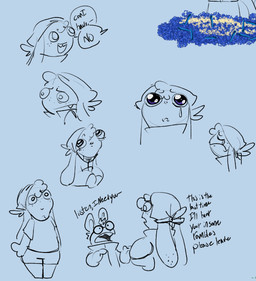 anthro asking asking_another blue_background blue_body blue_bottomwear blue_clothing blue_coat blue_eyes blue_fur blue_handwear blue_headkerchief blue_kerchief blue_mask blue_mittens blue_shirt blue_shorts blue_t-shirt blue_topwear bodily_fluids bottomwear closed_frown clothed clothed_anthro clothed_male clothing coat crying dialogue duo eyelashes eyes_closed eyewear fangs featureless_legs floppy_ears freckled_face freckles frown fully_clothed fully_clothed_anthro fully_clothed_male fur glasses hair handwear headgear headkerchief headwear kerchief long_ears lop_ears male male_anthro mask_off mitten_hands mittens mouth_closed no_pupils noseless offscreen_character open_mouth open_smile purple_eyes round_glasses shirt short_hair shorts simple_background sitting smile sparkles sparkling_eyes standing t-shirt talking_to_another tears tears_of_sadness teeth text thick_thighs thin_eyebrows tooth_gap topwear wide_hipped_anthro wide_hipped_male critterzone13 raving_rabbids rayman_(series) ubisoft fan_character lemon_(critterzone13) lagomorph mammal rabbid 2024 digital_drawing_(artwork) digital_media_(artwork) english_description english_text sketch_page