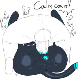 anthro anthro_penetrated anthrofied anus big_butt big_penis black_body blue_anus blue_vulva breasts butt duo emoji_description erection female female_anthro female_on_human from_front_position genitals human_on_anthro human_penetrating human_penetrating_anthro interspecies machine male male/female male_human mating_press nude penetration penile penile_penetration penis penis_in_vagina plap sex small_breasts text vaginal vaginal_penetration vulva tozamtr hi-fi_rush microsoft tango_gameworks 808_(hi-fi_rush) domestic_cat felid feline felis human mammal robot 2025 digital_drawing_(artwork) digital_media_(artwork) english_text hi_res