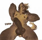 2018 2d_animation abs animated anthro areola armpit_hair balls biceps big_penis biped black_penis body_hair brown_balls brown_body brown_eyes brown_fur brown_hair brown_nipples brown_nose brown_penis brown_tail clenched_teeth darkgem ear_tuft erection flash_(darkgem) foreskin front_view fur genitals grainy hair hairy_balls hand_behind_head humanoid_genitalia humanoid_penis hyena inviting looking_at_viewer looking_down male mammal motion_tweening muscular muscular_anthro muscular_male nipples nude obliques partially_retracted_foreskin pecs penis pose presenting presenting_balls presenting_penis pubes short_playtime sidekick simple_background solo spotted_hyena spread_legs spreading standing tail teeth thick_penis thick_thighs throbbing throbbing_balls throbbing_penis triceps tuft vein veiny_penis white_background