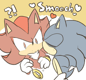 anthro anthro_on_anthro blue_body blue_fur blush bracelet clothing dropping_object duo eyes_closed fur gloves handwear heart_symbol interrobang jewelry kissing kissing_cheek male male/male red_body red_eyes red_fur ring_(sonic) simple_background smooch_(sound_effect) sound_effects surprise_kiss surprised white_background white_body white_clothing white_fur white_gloves white_handwear sikai sega sonic_the_hedgehog_(series) shadow_the_hedgehog sonic_the_hedgehog eulipotyphlan hedgehog mammal 2017 digital_drawing_(artwork) digital_media_(artwork)