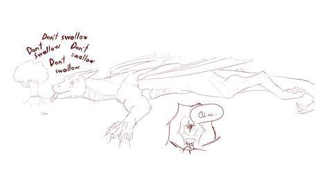 ambiguous_gender feral oral_vore vore manufox8123 mythology dragon mythological_creature mythological_scalie scalie 16:9 hi_res widescreen