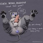 anal anal_penetration animal_genitalia animal_penis anthro begging_for_more bodily_fluids buttplug buttplug_in_ass buttplug_insertion buttplug_vibrator canine_genitalia canine_penis cum cum_on_chest cum_on_face cum_on_own_face cum_on_self dialogue erection genital_fluids genitals glowing glowing_eyes hypnosis knot male mind_control muscular muscular_male nipples nude object_in_ass offscreen_character paws penetration penis perineum plug_(sex_toy) plug_insertion presenting profanity sex_toy sex_toy_in_ass sex_toy_insertion solo speech_bubble spiral_eyes submissive submissive_male tail tail_motion tailwag text vibrator vibrator_in_ass paxemerson canid canine canis domestic_dog mammal pit_bull 1:1 alternate_version_at_source english_text hi_res