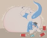 anthro belly hyper inflated_belly inflation male narutoshi panicking solo mentos hootie mammal mustelid otter