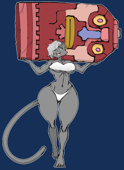 anthro bikini clothing female fur grey_body grey_fur navel simple_background solo swimwear tiki transparent_background two-piece_swimsuit white_bikini white_clothing white_swimwear hayakain tasha_(hayakain) domestic_cat felid feline felis mammal alpha_channel