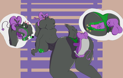 anthro anus bestiality black_body black_fur bodily_fluids cervical_contact choker clothed clothed_sex clothing clothing_aside crossgender cutaway dominant ear_pull eyewear fallopian_tubes female female_penetrated feral fur genital_fluids genitals glasses green_body green_skin group hand_on_another's_butt hand_on_butt internal internal_oral internal_vaginal interspecies interspecies_domination jewelry larger_sub male male/female male_penetrating male_penetrating_female necklace oral oral_canal oral_penetration ovaries panties panties_aside partially_clothed penetration penile penile_penetration penis penis_in_mouth penis_in_vagina purple_body purple_penis questionable_consent sex size_difference smaller_male submissive trio underwear underwear_aside uterus vaginal vaginal_canal vaginal_penetration vein veiny_penis budba deltarune undertale_(series) ralsei bovid caprine goat mammal maus_(deltarune) hi_res