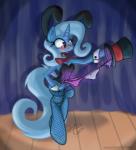 2014 animal_ears anthro anthrofied berndem-bones blue_fur blue_hair blush bow_tie equine eyelashes female fishnet friendship_is_magic fur hair hat holding horn horse inside magic_wand mammal my_little_pony open_mouth panties pony purple_eyes rabbit_ears solo standing stockings trixie_(mlp) underwear unicorn wand
Rating: Questionable
Score: 5
User: lemongrab
Date: March 11, 2014