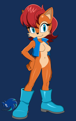anthro boots breasts clothing featureless_breasts featureless_crotch female footwear fur hands_on_hips jacket looking_at_viewer medium_breasts navel shoes simple_background smile solo standing tail tan_body tan_fur thick_thighs topwear transparent_background dashroseth sega sonic_the_hedgehog_(series) sally_acorn chipmunk ground_squirrel mammal rodent sciurid absurd_res alpha_channel hi_res signature