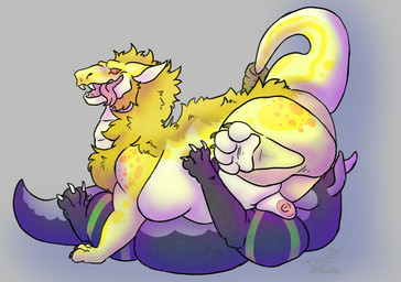 anthro big_butt butt butt_sniffing cunnilingus duo female feral fur male male/female nipples obese oral overweight overweight_female overweight_feral pawpads pink_nipples scales sex smothering sniffing teats vaginal white_body white_fur white_pawpads white_scales yellow_body yellow_fur dilla-croc fallout microsoft mythology shuzur'et dragon mythological_creature mythological_scalie night_stalker_(fallout) scalie absurd_res hi_res