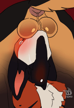 ambiguous_focus ambiguous_gender animal_genitalia animal_penis anthro anthro_on_feral anthro_penetrated anus backsack balls bestiality blush bodily_fluids canine_genitalia canine_penis deep_throat duo erection eyes_closed face_fucking fellatio feral feral_penetrating feral_penetrating_anthro genital_raphe genitals glistening glistening_genitalia glistening_penis interspecies irrumatio knot knot_fucking knot_root knotted_penis knotting male male/ambiguous neck_bulge oral oral_knot_fucking oral_knotting oral_penetration penetration penile penile_penetration penis penis_in_mouth perineal_raphe perineum raphe_(anatomy) rear_view saliva scrotal_raphe sex sheath solo_focus tears tears_of_pleasure top_hole frazy argus_(frazy) foxxie_(frazy) canid canine felid feline mammal 2d_animation animated frame_by_frame