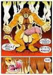 absurd_res after_transformation anthro balls big_balls big_penis body_hair chest_hair comic dialogue english_text genitals growth hi_res huge_balls huge_penis humanoid_genitalia humanoid_penis licking licking_lips licking_own_lips male mammal muscle_growth muscular muscular_anthro muscular_male mustelid nipples nude otter penis self_lick solo tawny_otter tawny_otterson text tongue tongue_out vein veiny_penis