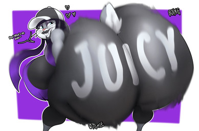 alternative_fashion anthro big_breasts big_butt bottomwear breasts butt clothed clothing crossdressing goth hat headgear headwear huge_breasts huge_butt male pants scut_tail shirt short_tail solo tail text thick_thighs topwear crowundeadcat looney_tunes warner_brothers bugs_bunny lagomorph leporid mammal rabbit english_text hi_res