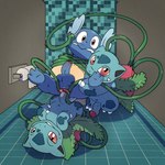 1:1 absurd_res anal anal_penetration anus argon_vile balls bathroom bite biting_lip biting_own_lip erection foreskin gaping gaping_anus generation_1_pokemon genitals group group_sex hi_res hot_dog_down_a_hallway ivysaur looking_at_viewer male male/male nintendo partially_retracted_foreskin penetration penis plant pokemon pokemon_(species) public_restroom restrained restrained_by_tentacles restroom_stall sex spread_anus spread_legs spreading suspended_in_midair suspended_via_tentacles suspension tentacle_around_waist tentacle_in_ass tentacle_penetration tentacle_sex tentacles threesome tile trio vines wartortle worried