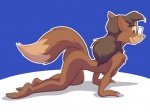 all_fours anthro eyewear female glasses nude solo tail op80918 disney talespin myra_foxworthy canid canine fox mammal 4:3 wallpaper