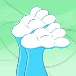 anthro bodily_fluids curling_toes feet foot_fetish paws solo sweat sweatdrop toes tyrrando mario_bros nintendo cyan_yoshi yoshi 2d_animation animated