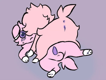animal_genitalia animal_penis anus balls blinking blush bodily_fluids butt dominant dominant_female duo female female_on_top floppy_ears flustered fur genitals gloves_(marking) looking_at_another male male/female markings on_top penis pink_body pink_fur pinned pinned_to_ground purple_eyes purple_genitals rear_view shaking_butt sheathed_tapering_penis short_tail sweat sweatdrop tail tail_motion tailwag throbbing throbbing_penis vulva artienvy nintendo pokemon espurr generation_6_pokemon pokemon_(species) shiny_pokemon 4:3 animated frame_by_frame adult_(lore) brother_(lore) brother_and_sister_(lore) incest_(lore) sibling_(lore) sister_(lore)