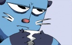 blue_body blue_fur fur humor male parody solo unimpressed whiskers unknown_artist nintendo pokemon samurai_jack samurai_jack_(character) dewott generation_5_pokemon mammal mustelid pokemon_(species) bust_portrait lol_comments low_res portrait reaction_image redraw