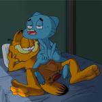 3_toes anal anal_insertion anal_penetration anthro anus balls barefoot bedroom big_butt black_eyes butt cartoon_network cat cowgirl_position crossover cub dildo erection feline fur garfield garfield_(series) gay gumball_watterson half-closed_eyes hand_on_butt happy insertion inside jerseydevil_(artist) lying male mammal nude on_back on_top open_mouth penetration penis pillow room sex sex_toy shadow sharp_teeth smile spread_legs spreading sweat teeth the_amazing_world_of_gumball tongue toy young
Rating: Explicit
Score: 1
User: toh
Date: January 10, 2014