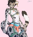 anthro belly blue_eyes bulge clothing ear_piercing femboy fur looking_at_viewer male markings nipples panties piercing puffy_nipples solo spots spotted_body spotted_fur stiles_grey straps underwear white_belly yildunstar cheetah felid feline mammal 2020 absurd_res hi_res