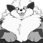 belly big_belly big_cheeks blep chubby_cheeks feral fluffy male mane obese obese_male overweight overweight_male simple_background solo tongue tongue_out white_background maddybakery nintendo pokemon arcanine generation_1_pokemon pokemon_(species) 2025 greyscale hi_res monochrome