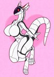 android anthro big_breasts breasts conditional_dnp curvy_figure evillabrat featureless_breasts female heart_symbol hi_res machine pink_background red_eyes robot robot_anthro screen screen_face simple_background sketch solo synth_(vader-san) tail voluptuous wide_hips