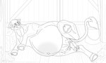 barn belly big_belly birth blush bodily_fluids breech_birth butt crossgender crying duo exposed_ass female feral live_birth mtf_crossgender solo_focus tears teats udders mrripper338 disney zootopia nick_wilde bovid bovine canid canine cattle fox mammal 5:3 absurd_res hi_res monochrome sketch